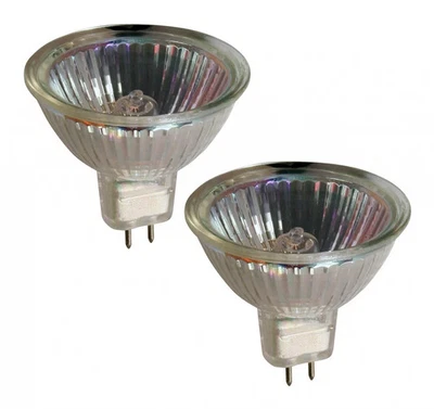 LYVIA ELECTRICAL Pack Of 2 x Light Bulb 12v 35w Halogen MR16 GU5.3 Spot 2700K Dimmable 475lm
