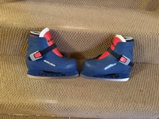 Bauer Lil Champs Adjustable Youth Recreational Ice Skates 10/11 Blue Red