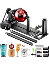 4-in-1 Laser Rotary Roller for Engraving Cylindrical Spherical & Ring Objects
