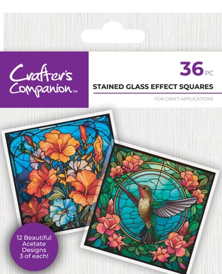 Crafter's Companion Printed Acetate-Stained Glass Effect Squares 5A002FZF-1GHFJ