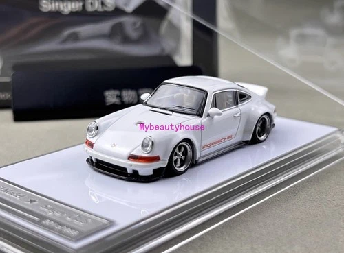 Zincit 1:64 White 911 964 Singer DLS Sports Model Diecast Metal Car 