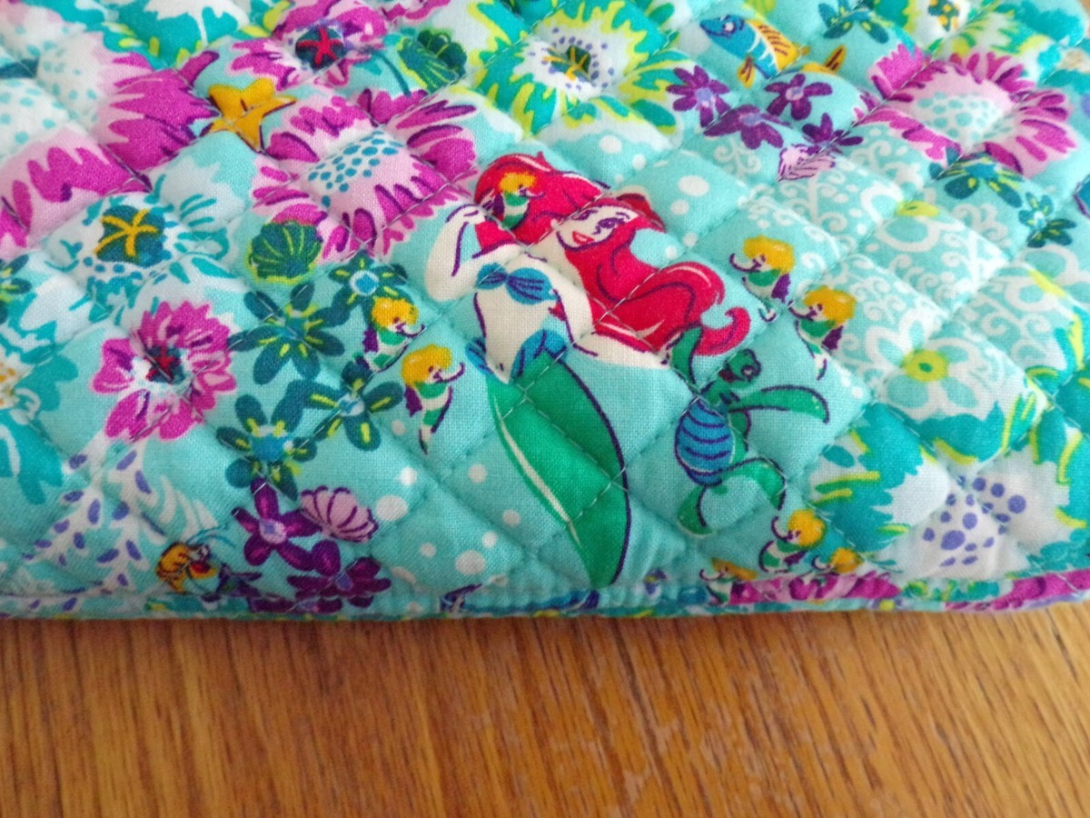 Vera Bradley Disney Little Mermaid Triple Zip Hipster Crossbody