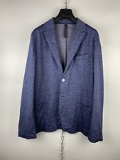 Harris Wharf London Cotton Luxury Navy Blue Two Button Sport Blazer Jacket Sz S