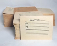 Standard Tag Manilla Open End Negative Holders 5 1/2 x7 1/4 Box of 200 Vintage