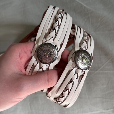 Miss sixty woman`s white leather belt Size M Italy | eBay display picture 1
