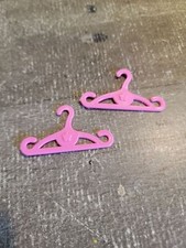 Pink mini doll accessory hanger set clothes