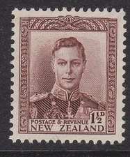 NEW ZEALAND 1938 GVI 1½d brown MNH SG cat £26...............................2940