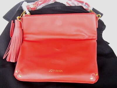 Joy & Iman Chic Leather Crossbody With RFID And Tassle & Gold Zipper & Accents 
