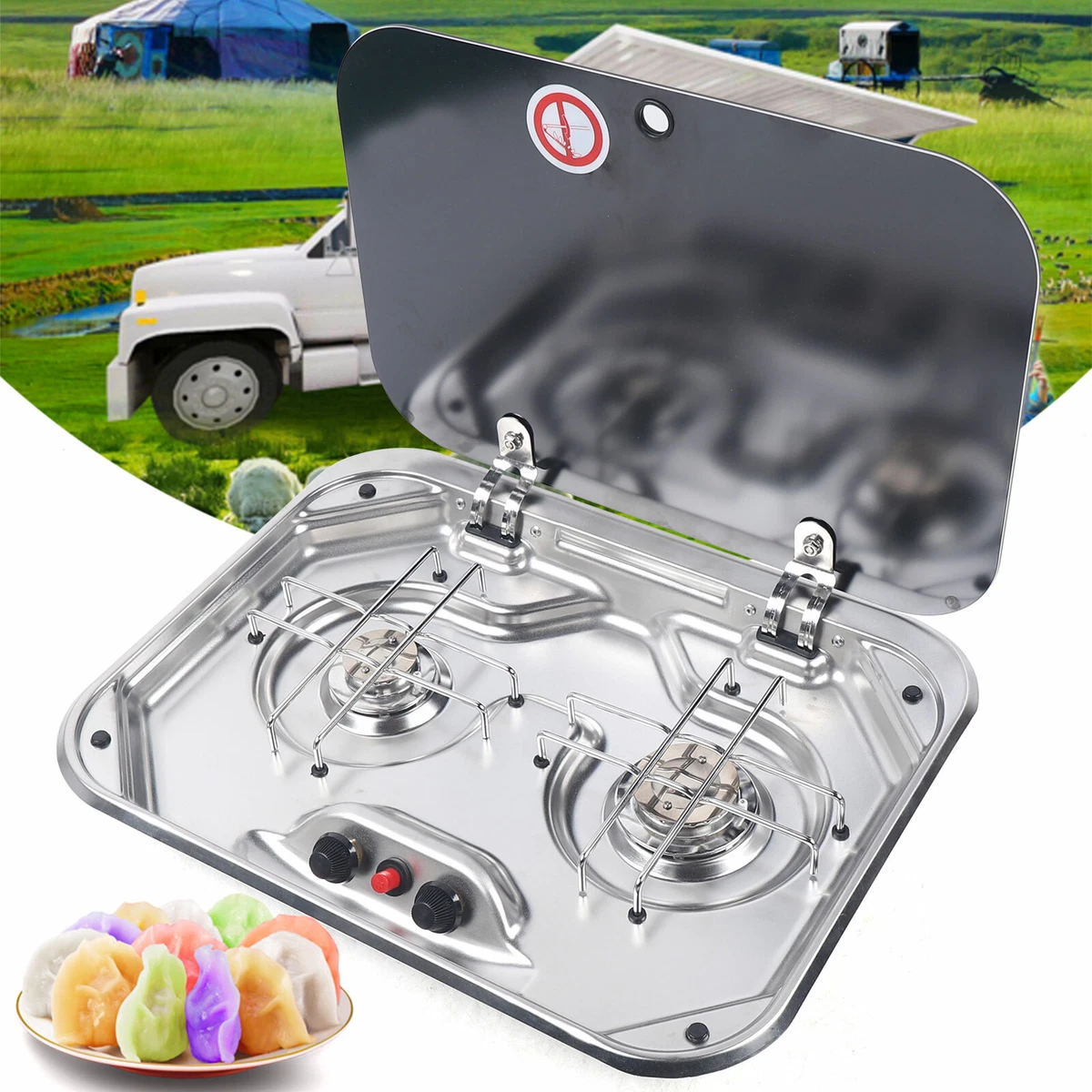 2 burner caravan cooktop deals