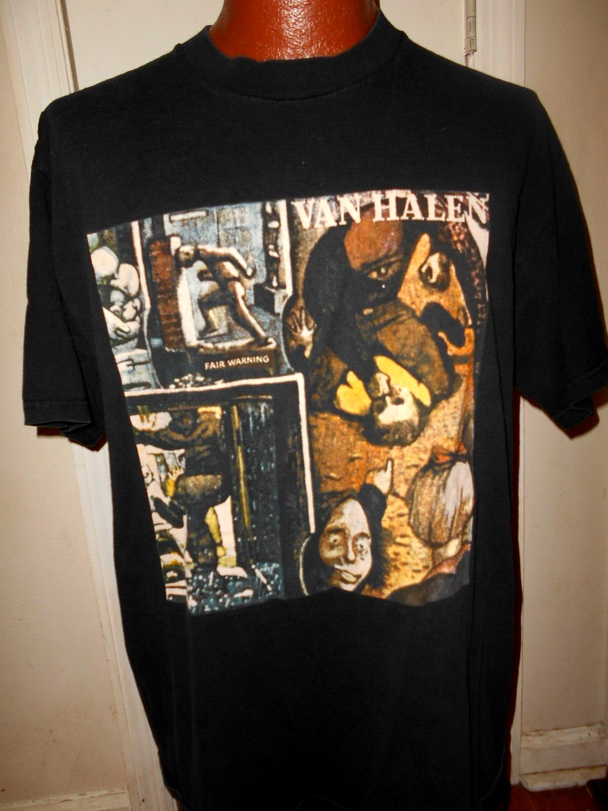 Vintage Van Halen Fair Warning Album Cover Men's XL B… Gem