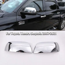 ABS Chrome Rearview Side Mirror Cover Cap For Toyota Tundra Sequoia 2007-2021 US
