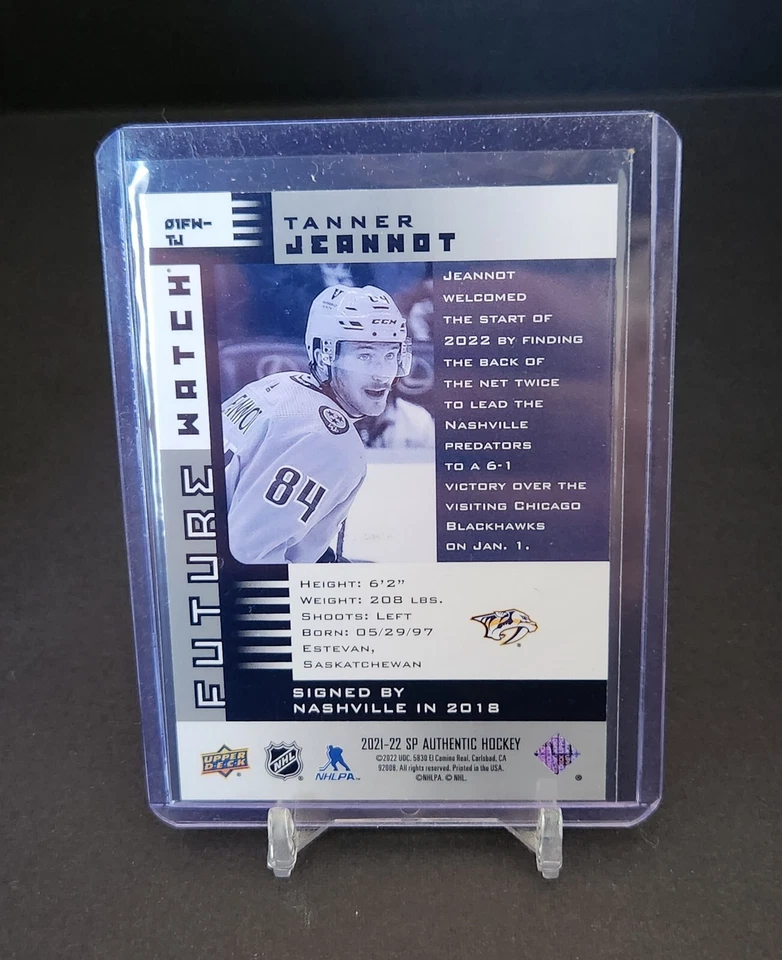 2021-22 SP AUTHENTIC TANNER JEANNOT 01-02 RETRO FUTURE WATCH /900 #01FW-TJ - Image 2 of 3