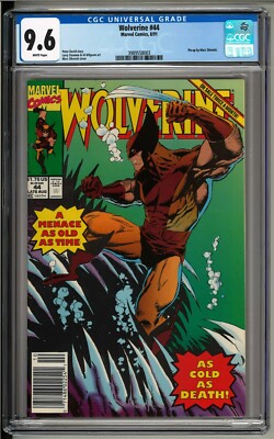Wolverine #44 (1991) CGC 9.6 NEWSSTAND White Pages! Marc Wolverine #44 (1991) CGC 9.6 NEWSSTAND White Pages! Marc