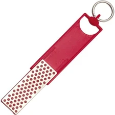 DMT Diamond Mini Sharp Red Fine Grit Snaps Shut/Open Keyring 2.75" x 1" Surface