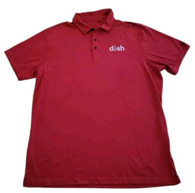 Dish Network Employee Uniform Red OGIO Golf Performance Polo With Logo Sz 2XL 