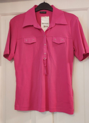 Gerry Weber Hot Pink Pocket Collared Shirt - UK 10  BRAND NEW WITH TAGS