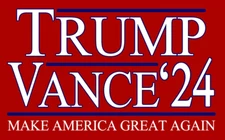 Trump Vance 24 Make America Great  High Quality Metal Magnet 2.5x4 inches 8280