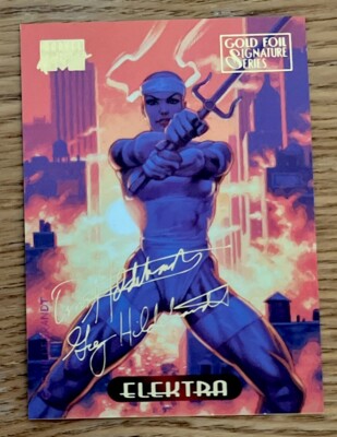 1994 Fleer Marvel Masterpieces Signature Card #34 ELEKTRA - Mint Condition! 