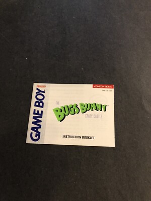 bugs bunny crazy castle Gameboy manual