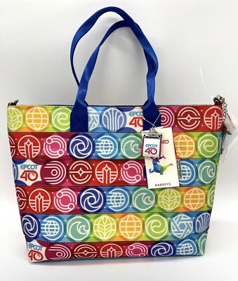 Disney Parks Harveys Epcot 40th Anniversary Medium Streamline Seatbelt Tote NWT