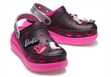 Barbie Crocs Size Womens 10 Crush Clog Black/Electric Pink NEW READY TO SHIP NOW