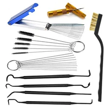 For Carburetor Cleaning Jet Remover Cleaner Kit Tool Set 26 Needle 6Brushes