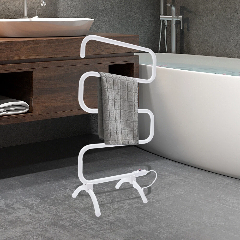 Freestanding Towel Warmer S-SHAPE Towel Rack Heated Towel Rack For Bathroom  | eBay