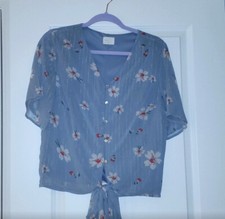 VICI flower blouse tie Bottom. Lined Size Large