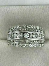 2Ct Round Cut Lab Created Diamond Women's Engagement Ring 14K White Gold Plated