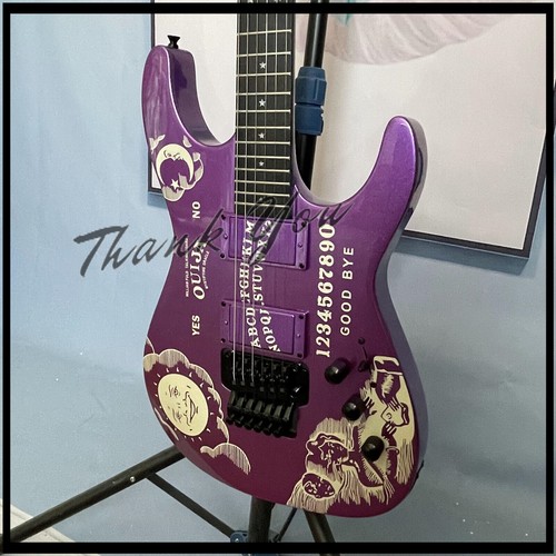 Purple 6 Strings Kirk Hammett Ouija Electric Guitar Basswood Body Maple Neck🔥 - Picture 2 of 7