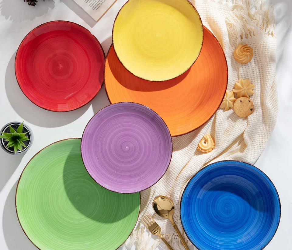 Geschirr Set bunt 6 - 12 Personen Steingut bonita buntes Tafelservice 18/36-tlg. - Bild 2 von 4