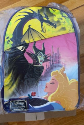 IN HAND LOUNGEFLY PINK A LA MODE DISNEY SLEEPING BEAUTY MINI  display picture 1