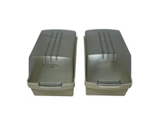 Fellowes 3.5" Floppy Disk Holder Diskette Storage Gray set of 2