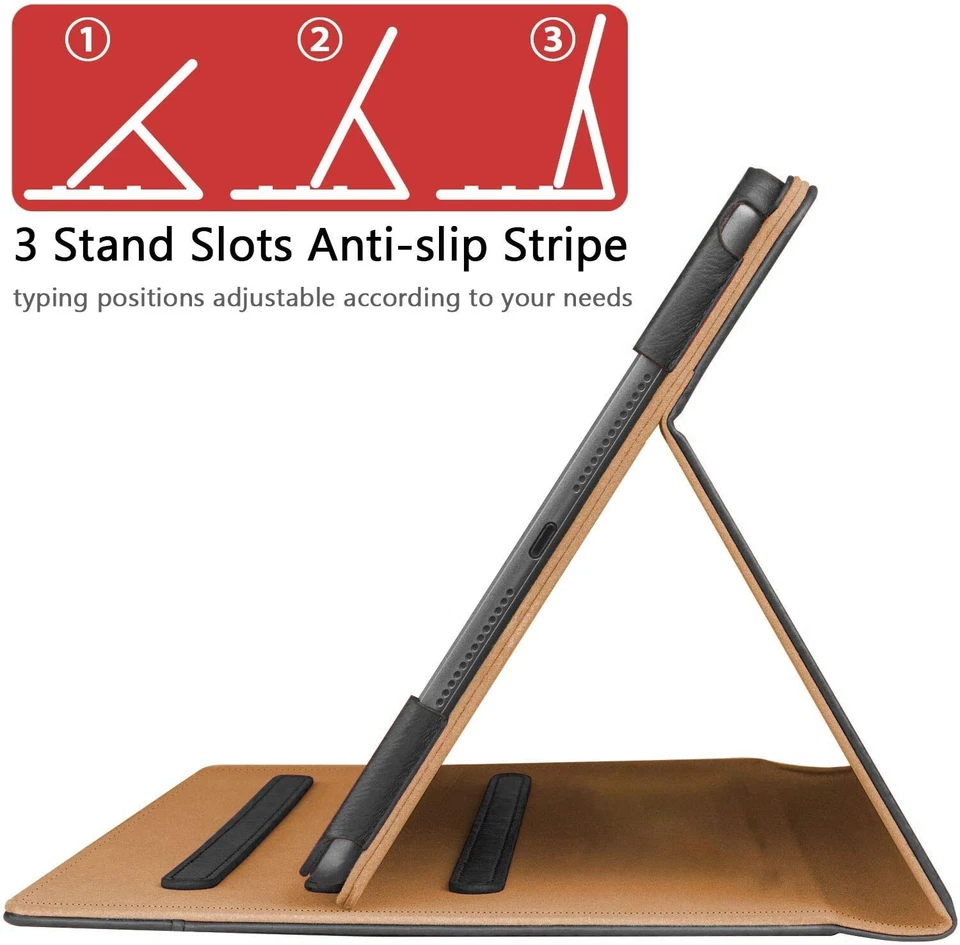 For Apple iPad Tan Leather Magnetic Stand Case Cover 12.9" 5th Generation (2021) - Image 3 of 4