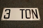 VINTAGE THREE 3 TON RAILROAD RR CRANE PORCELAIN SIGN