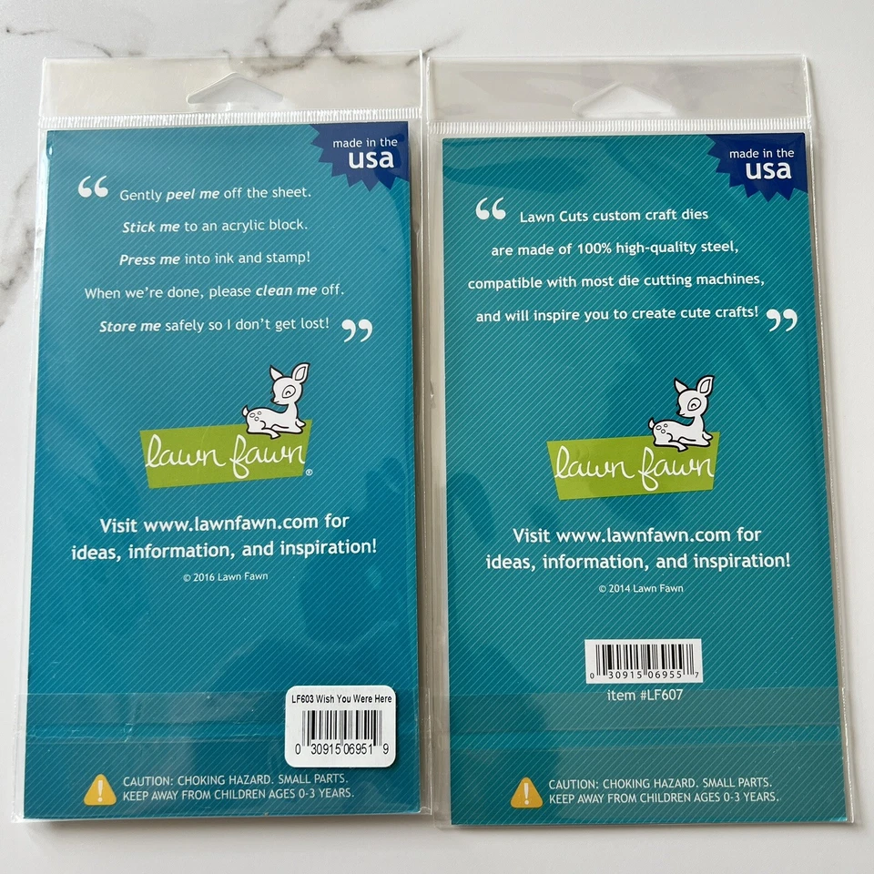 Juego de sellos y troqueles transparentes Lawn Fawn - Wish You Were Here LF603 y LF607 Foto 4 de 4