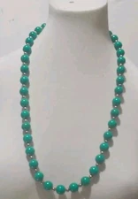 Green And Gold Beaded Women's Necklace