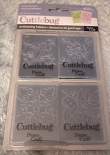 Cuttlebug Provo Craft Sm Plastic 3D Embossing Folders 2x2.75" Set of 4 - 37-1514