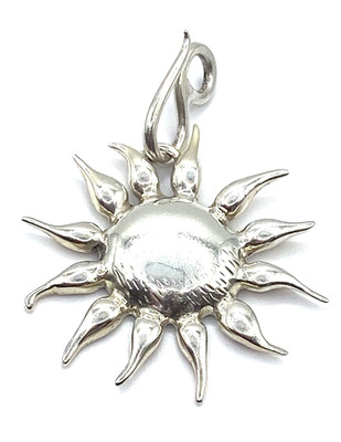 Sterling Silber / 925 Handarbeit Sonne Anhänger mit Haken