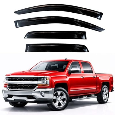 KPY Rain Guards Fit for 2014-2018 Chevrolet Silverado/GMC Sierra 1500 Crew Cab,.