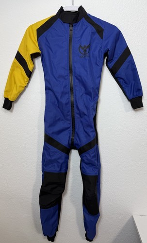 Skydiving Suit Kids/Youth Sz M 10 Years Old SKYEX Blue Yellow
