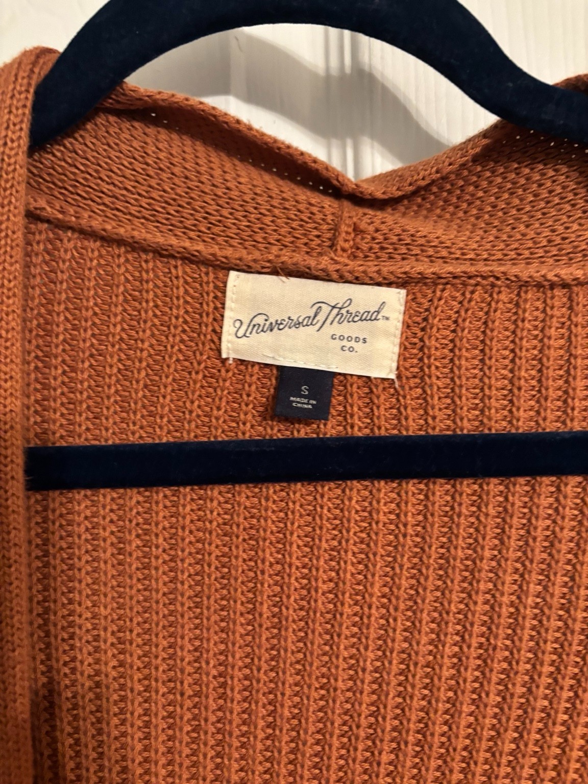 Universal Thread Womens Rust Orange Knit Open Car… - image 2