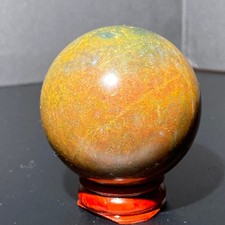 202G RARE marine jasper Crystal ball polished ball mineral sample+Stand