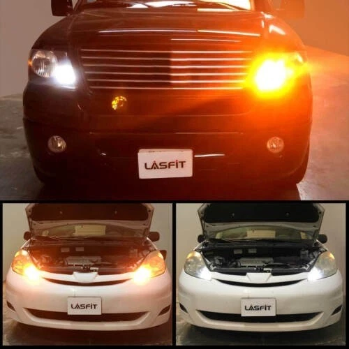 LED Turn Signal Parking/DRL Lights 7443 Switchback Amber White Anti Hyper Flash - Image 4 of 4