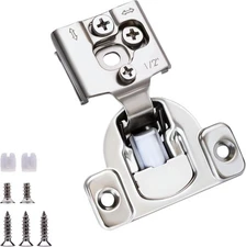 6 Pack 1/2 Inch Overlay Soft Close Cabinet Hinges Face Frame Concealed Hinges