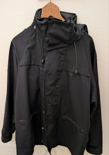 A.P.C., A.P.C. Vintage 90s Black Nylon Mountain Parka S Made in France Excellent