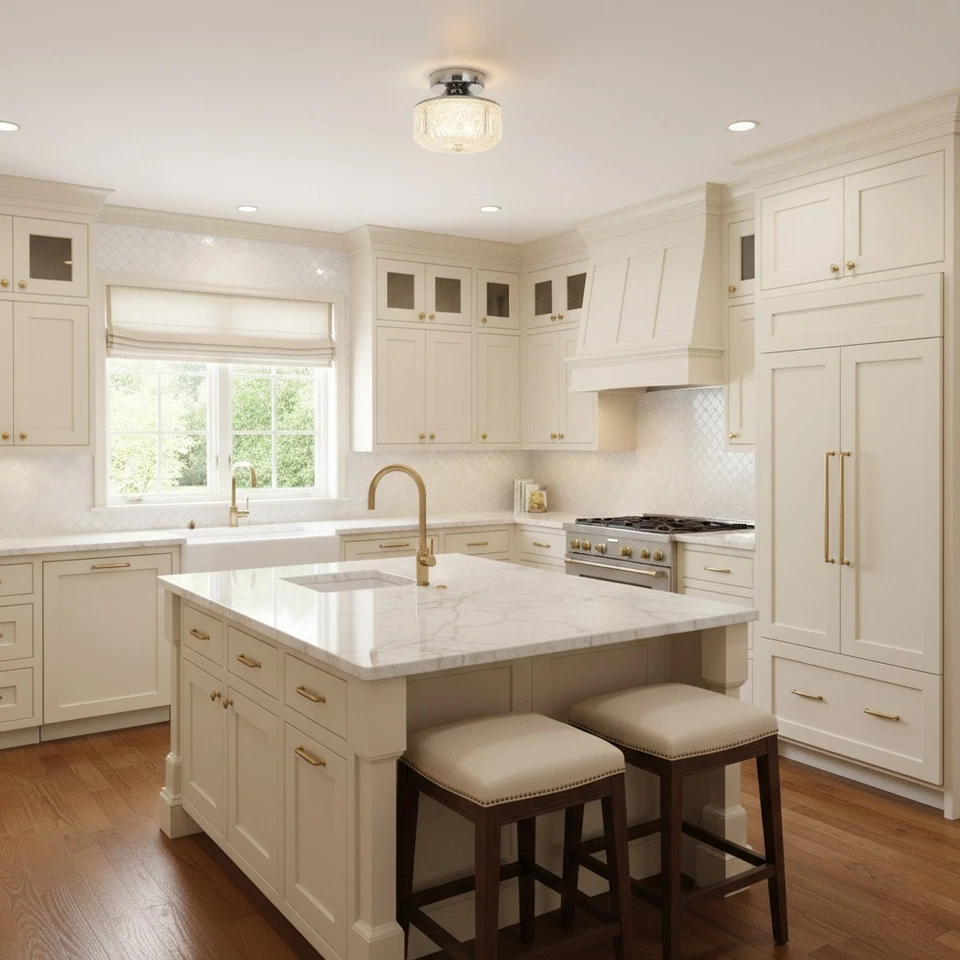 Lampadario di Cristallo 12W Ø16cm LED 1390lm Stile Diamantato/Rigato IP20 - Immagine 4 di 4