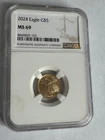 2024 $5 Gold American Eagle NGC MS 69 1/10 Oz  #153