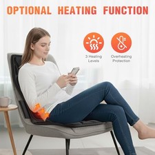 BLACK - KNONNETD BACK MASSAGER FOR CHAIR, MASSAGE SEAT CUSHION WITH HEAT, LUMBAR