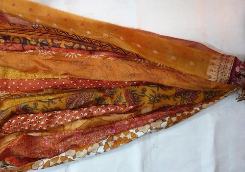 ABB Brown Recycled Silk Sari Ribbon Yarn, 21 Yards for Crochet & Crafts - product listing photo